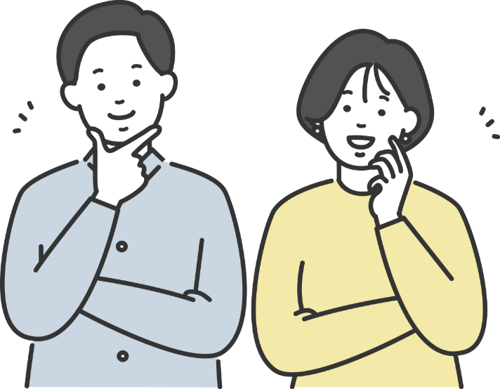 笑顔の夫婦